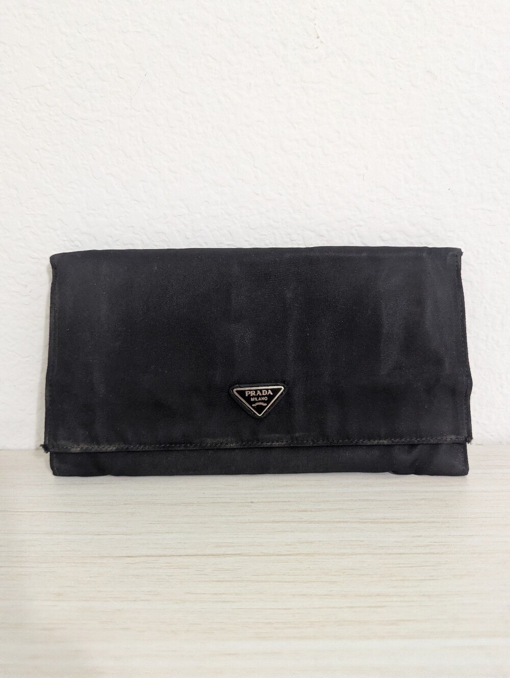 Vintage Prada Nylon Continental Flap Wallet